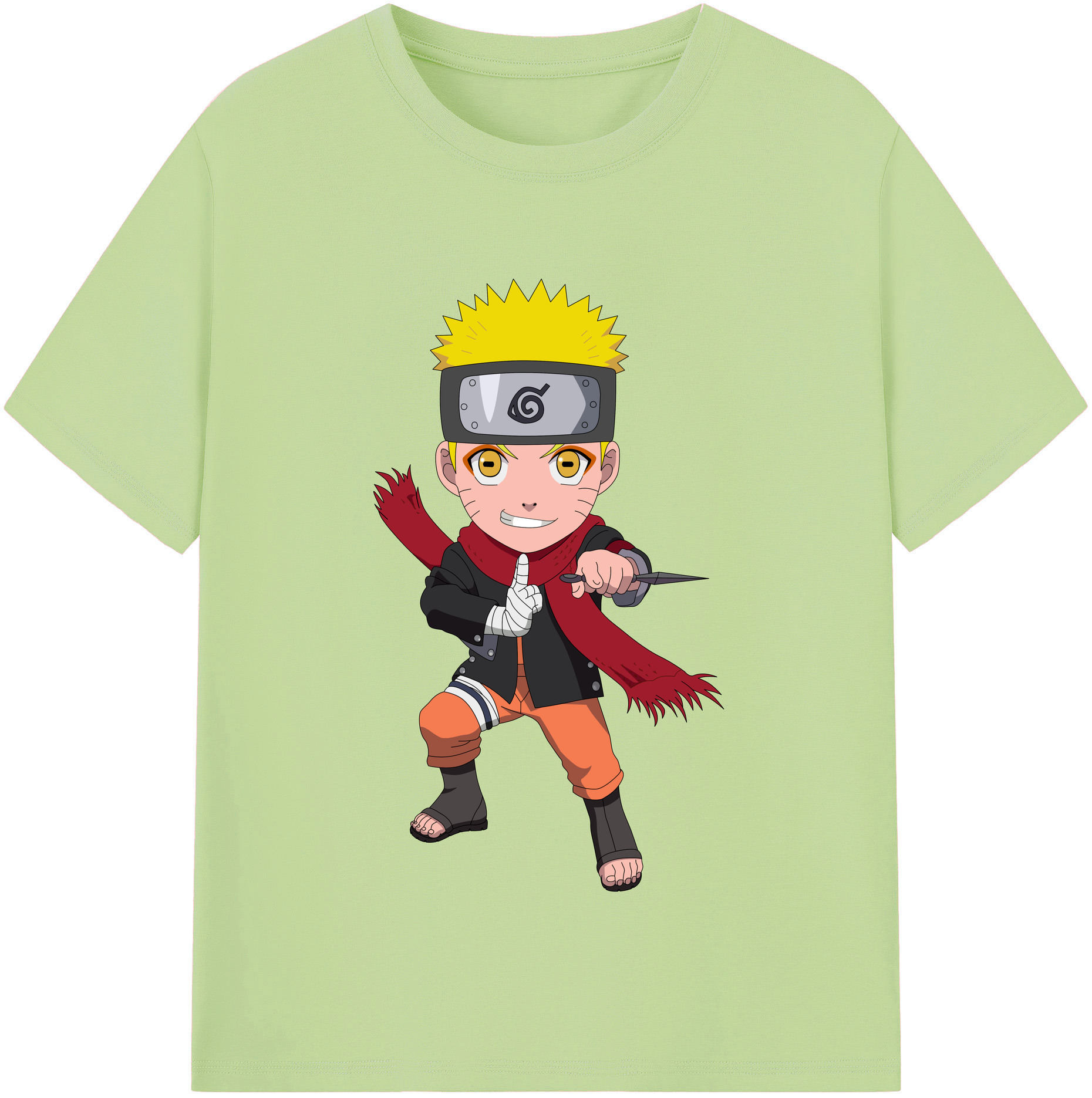 （画像用） NARUTO -ナルト- うずまき ナルト Uzumaki Naruto 綿100％半袖Tシャツ（フロントプリント）